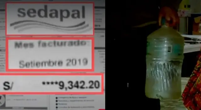 Jubilado denunció que Sedapal le entregó un recibo por más de “9 mil soles”