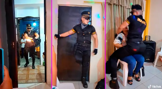El stripper cerró la puerta para poder bailarles a las invitadas.