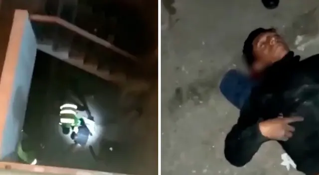 SJL. El hampón terminó con la cabeza rota e inmovil, por lo que tuvo ser llevado a un hospital del sector.