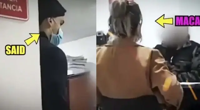 Macarena Vélez y Said Palao con captados juntos en notaría. Macarena Vélez y Said Palao con captados juntos en notaría.