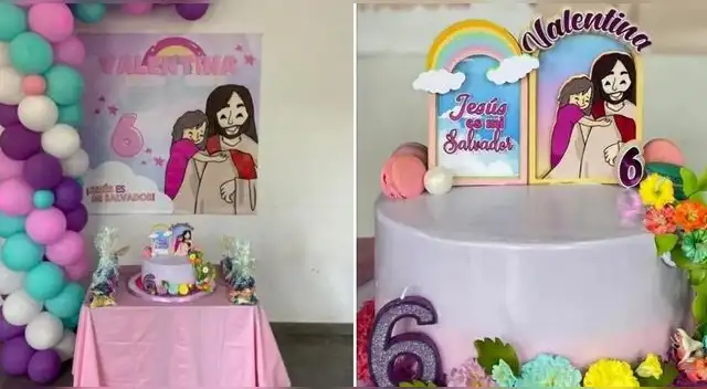 La madre tuvo que ingeniárselas para hacer una fiesta con la temática de Jesús que le pidió su hija de 6 años. La madre tuvo que ingeniárselas para hacer una fiesta con la temática de Jesús que le pidió su hija de 6 años.