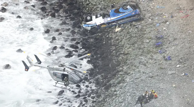 Accidente de tránsito en el 2018 en Pasamayo, donde decenas de personas resultaron heridas Accidente de tránsito en el 2018 en Pasamayo, donde decenas de personas resultaron heridas