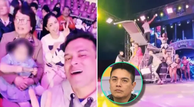 Christian Domínguez feliz junto a sus seres queridos.