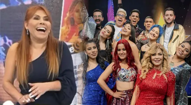 Magaly Medina se ríe del programa de Gisela Valcárcel. Magaly Medina se ríe del programa de Gisela Valcárcel.