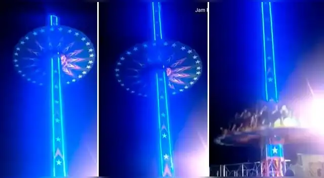 Así fue el preciso momento que el juego cae desde más de 15 metros.