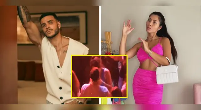 Mario Irivarren y la joven con quien se besó.