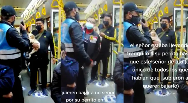 Pasajeros apoyaron al señor ante el exceso que realizaron los agentes de la ATU. Pasajeros apoyaron al señor ante el exceso que realizaron los agentes de la ATU.