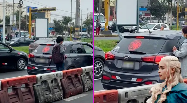 El conductor demostró que es fanático de Daenerys Targaryen.