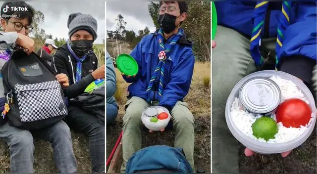 El muchacho llamó la atención en TikTok por su peculiar almuerzo que le hizo su madre para su paseo.