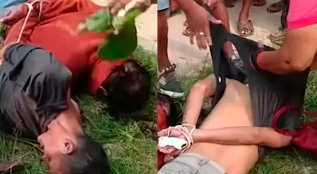 Pucallpa: vecinos usan ortigas para castigar a ladrones que robaron balón de gas y licuadora [VIDEO]