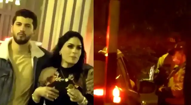 Evelyn Vela fue intervenida por la policía junto a joven y falta el respeto a la autoridad.