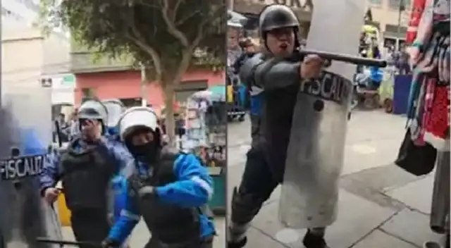 Grupo de fiscalizadores acusados de golpear a comerciantes