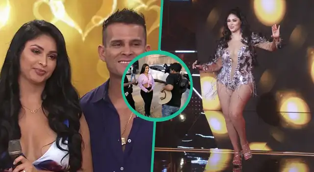 Christian Domínguez junto a Pamela Franco.