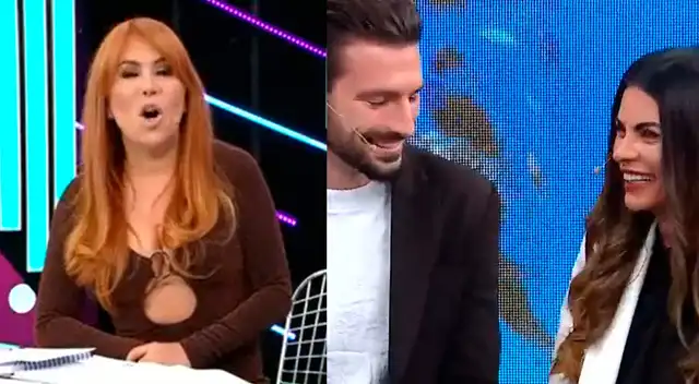 La conductora Magaly Medina no dudó en trolear a Fiorella Rodríguez al ver a su nuevo 'colágeno', su nuevo novio el español Iván Micol.