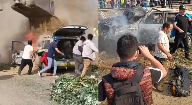 Hombre pierde su auto y productos de la cosecha durante incendio en Huachipa. Hombre pierde su auto y productos de la cosecha durante incendio en Huachipa.