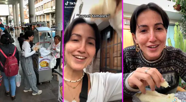 La joven quedó más que satisfecha con el sabor de las humitas en Cusco. La joven quedó más que satisfecha con el sabor de las humitas en Cusco.