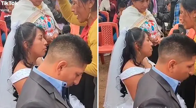 La señora dejó unas sentidas palabras en la boda. La señora dejó unas sentidas palabras en la boda.