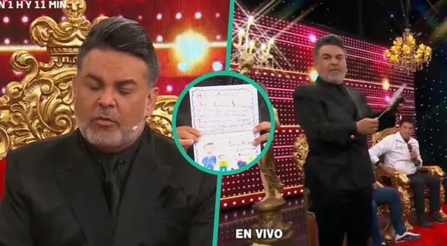 Andrés Hurtado recibe carta de niño.