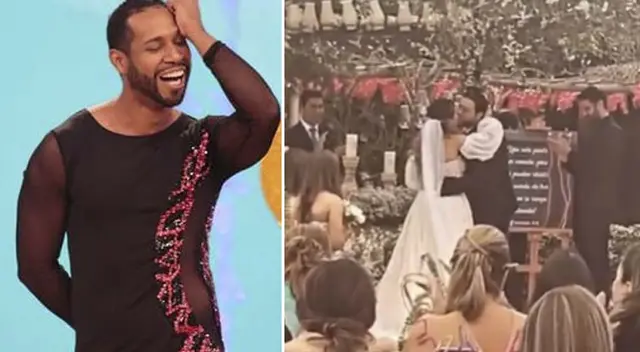 Giselo Valcárcel se mostró emocionado por los esposos.