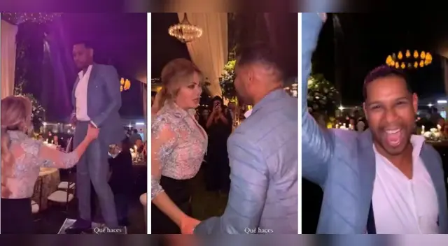 "Giselo" se subío a una silla durante la boda de su "hermanita" Ethel Pozo, sin embargo, Gisela Valcárcel le llamó la atención.