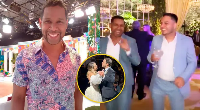 'Giselo' se mostró feliz bailando junto a su pareja en boda de Ethel Pozo.