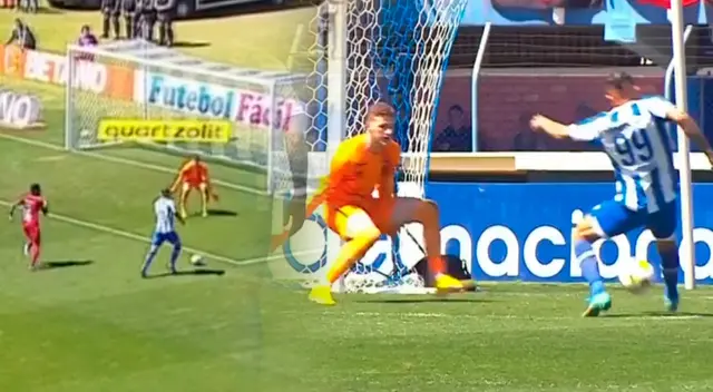 Paolo Guerrero casi marca su primer gol con la camiseta del Avaí en el Brasileirao.