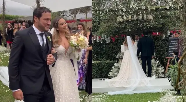 Directamente desde Europa, la hija de Gisela Valcárcel, Ethel Pozo lució dos hermosos vestidos durante su boda.