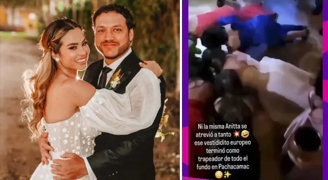 Ethel Pozo se divirtió en la fiesta de su boda con Julián Alexander.
