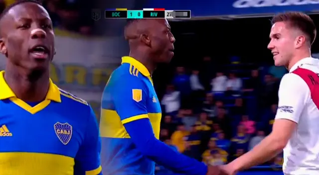 Luis Advíncula insultaba a Milton Casco, pero en su camino se encontró con Agustín Palavecino y se agarraron con fuertes palabras.