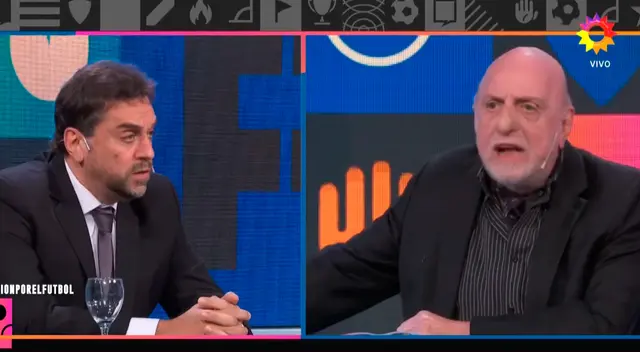 Los dos hombres de fútbol casi se van a las manos.