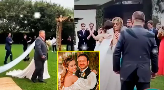 Ethel Pozo fue llevada del brazo de su tió Jimmy antes de ser entregada a Gisela Valcárcel en su boda