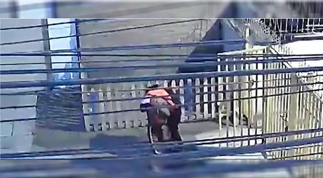 Momentos exactos en el que delincuente cogotea a escolar Momentos exactos en el que delincuente cogotea a escolar