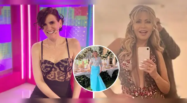 Gigi Mitre raja del vestido de Gisela Valcárcel.