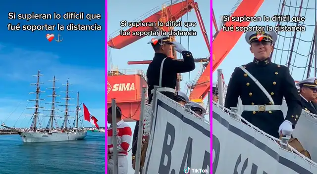 La joven esperó a su novio en el puerto y lo recibió emocionada. La joven esperó a su novio en el puerto y lo recibió emocionada.