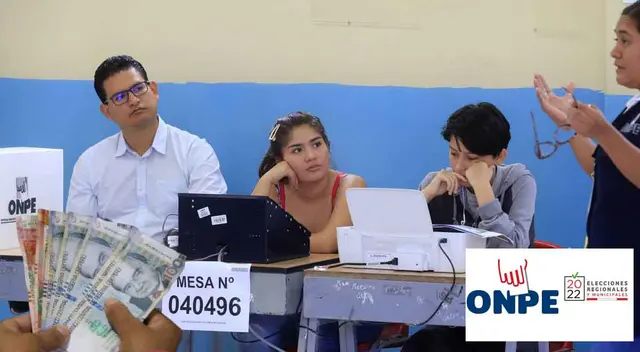 El pago de miembro de mesa será de 120 soles, informó la ONPE.