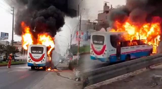 Bus de transporte se incendia en Carabayllo. Bus de transporte se incendia en Carabayllo.
