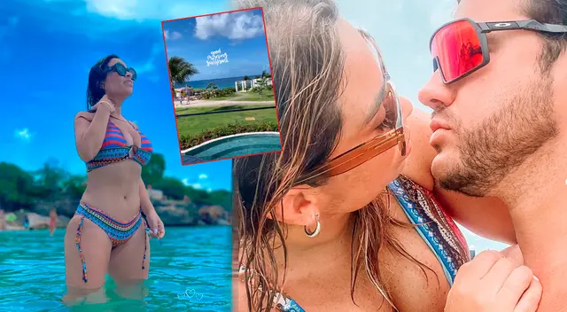 Ethel Pozo y Julián Alexander son puro amor en curazao tras casarse.