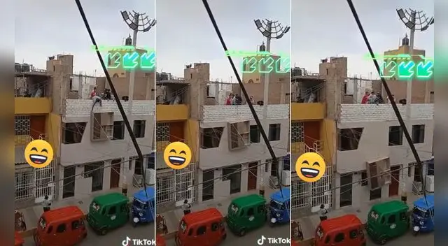 La escena se ha vuelto viral en las redes sociales.