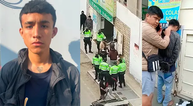 Diferentes tomas de delincuente que fue atrapado por efectivos de la policía