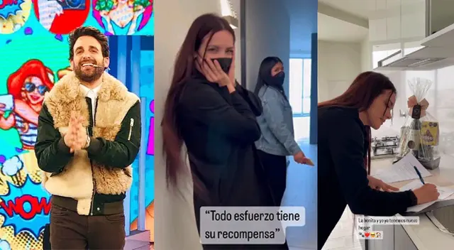 Peluchín felicita a Rosángela Espinoza por su nuevo departamento Peluchín felicita a Rosángela Espinoza por su nuevo departamento