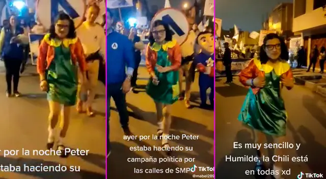 La Chilindrina huachana recorrió las principales calles de SMP.