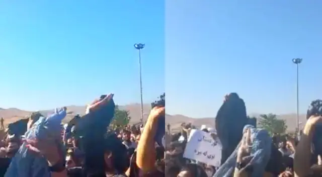 Cientos de personas asistieron al funeral de Masha Amini.