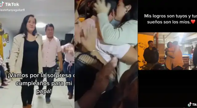 El papá de la señorita se emocionó por la sorpresa. El papá de la señorita se emocionó por la sorpresa.