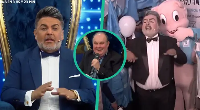 Andrés Hurtado recibe a su imitador.