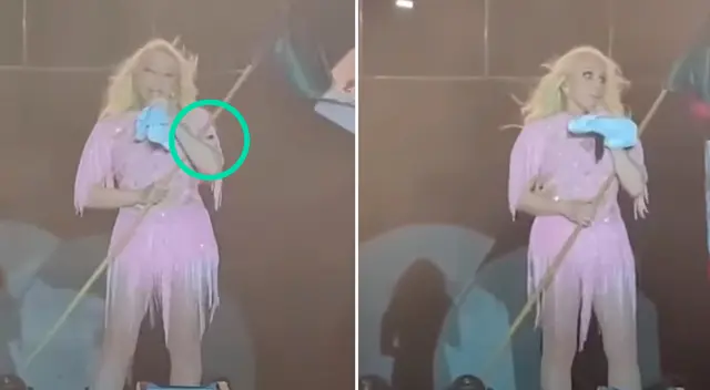 La cantante Mexicana, Yuri, tomó como una anécdota graciosa que una cucacaracha se le trepara encima.