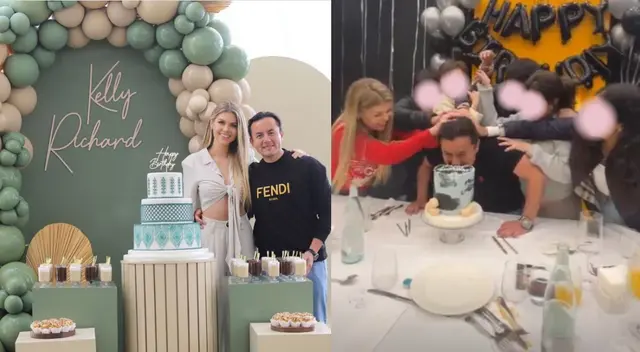 Brunella Horna festejó el cumpleaños de Richard Acuña