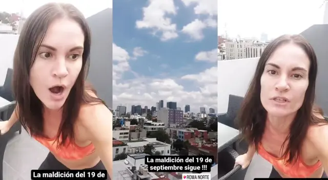 Pasó un mal rato esta mujer con el fuerte sismo en México.