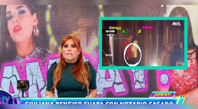 Giuliana Rengifo es ampayada por Magaly Medina.