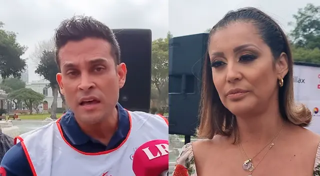 Christian Domínguez asegura que no se corrió de Karla Tarazona en evento