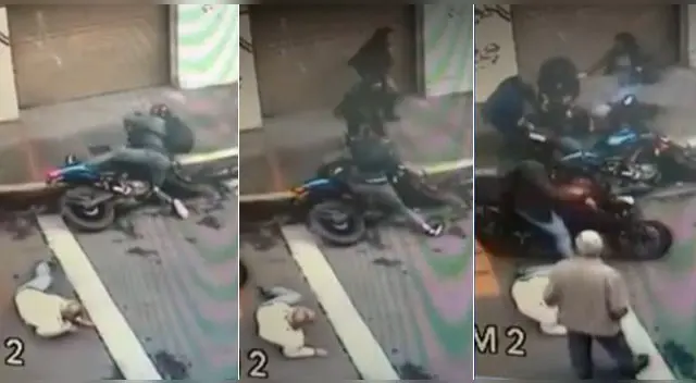 El preciso momento fue grabado por las cámaras de seguridad.